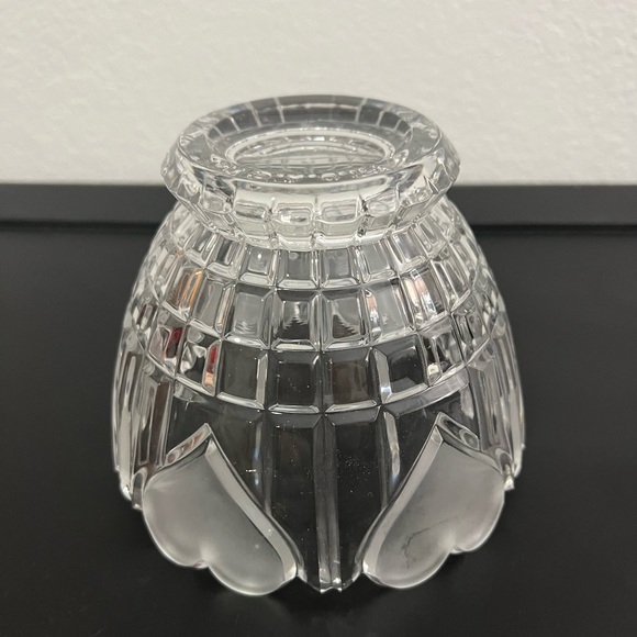 Decorative Glass Bowl/Vase With Frosted Hearts - Picture 3 of 4